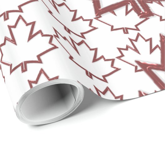 Canadian Maple Leaf Wrapping Paper Geschenkpapier (Rolleneckpunkt)