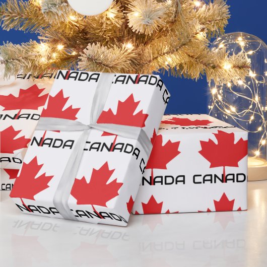 Canadian Maple Red Leaf Wrapping Paper - Festlich Geschenkpapier (Feiertage)