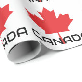 Canadian Maple Red Leaf Wrapping Paper - Festlich Geschenkpapier (Rolleneckpunkt)