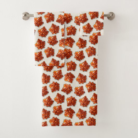 Canadian Maple Sirup Candy Muster Badhandtuch Set (Insitu)