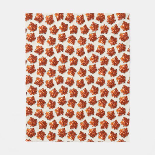 Canadian Maple Sirup Candy Muster Fleecedecke (Vorderseite)