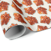 Canadian Maple Sirup Candy Muster Geschenkpapier (Rolleneckpunkt)