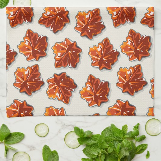 Canadian Maple Sirup Candy Muster Geschirrtuch (Gefaltet)