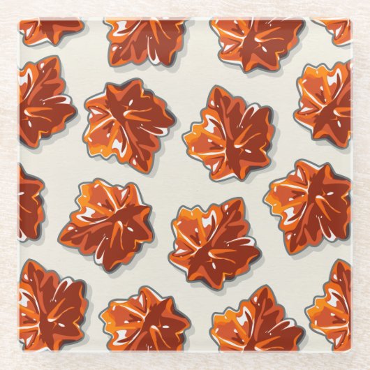 Canadian Maple Sirup Candy Muster Glasuntersetzer (Vorderseite)