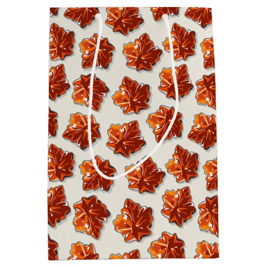 Canadian Maple Sirup Candy Muster Mittlere Geschenktüte (Vorderseite)