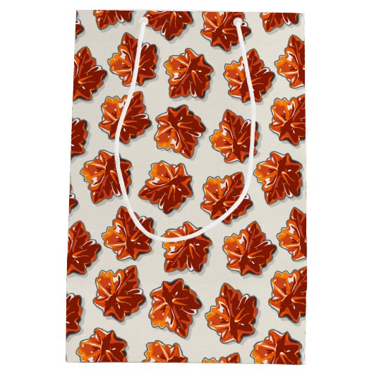 Canadian Maple Sirup Candy Muster Mittlere Geschenktüte (Rückseite)