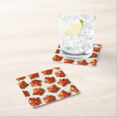 Canadian Maple Sirup Candy Muster Rechteckiger Pappuntersetzer (Vor Ort)