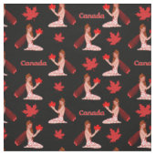 Canadian Mapleleaf Fairy auf schwarzem Stoff (Muster)