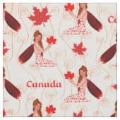 Canadian Mapleleaf Fairy on Light Fabric Stoff (Nahaufnahme)