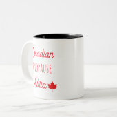 Canadian Menopause Militia Zweifarbige Tasse (Vorderseite Links)