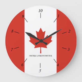 Canadian Metric Clock Große Wanduhr