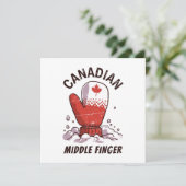 Canadian Middle Finger Karte (Stehend Vorderseite)