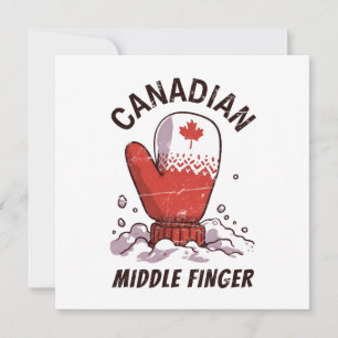 Canadian Middle Finger Karte