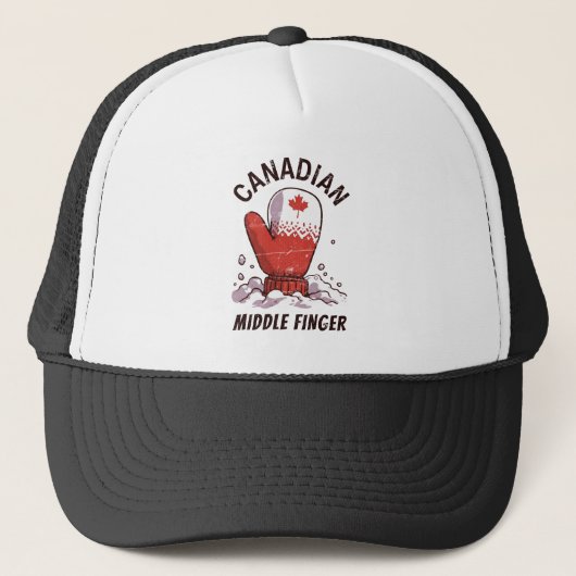 Canadian Middle Finger Truckerkappe (Vorderseite)