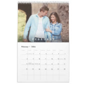 Canadian Minimal Heart Customizable Family Photo Kalender (Feb 2026)