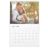 Canadian Minimal Heart Customizable Family Photo Kalender (Mär 2026)
