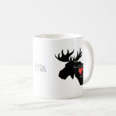 Canadian Moose aus Kanada mit Liebe Individuelle N Kaffeetasse (VorderseiteRechts)