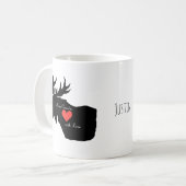 Canadian Moose aus Kanada mit Liebe Individuelle N Kaffeetasse (Vorderseite Links)