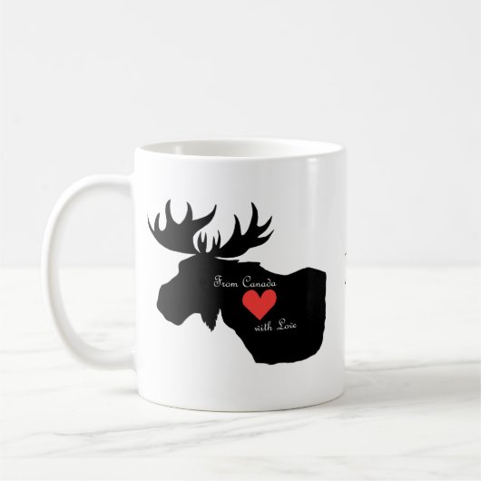 Canadian Moose aus Kanada mit Liebe Individuelle N Kaffeetasse (Links)