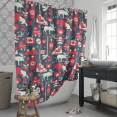 Canadian Moose Canada Icons Duschvorhang