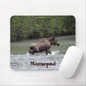 Canadian Moose Funny Wildlife Mousepad (Mit Mouse)