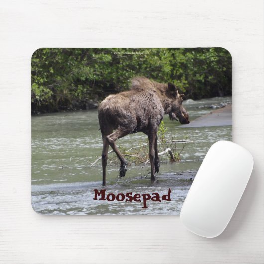 Canadian Moose Funny Wildlife Mousepad (Mit Mouse)