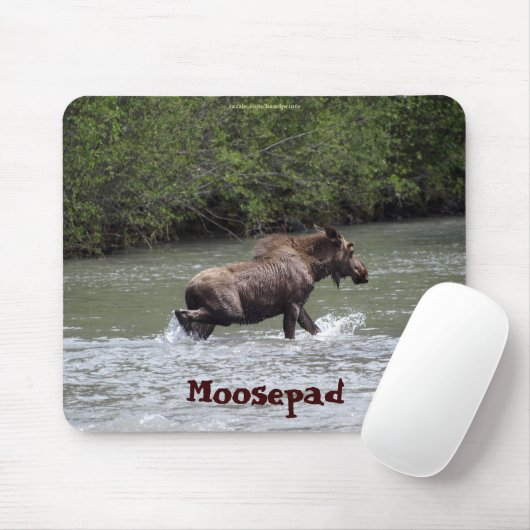 Canadian Moose Funny Wildlife Mousepad (Mit Mouse)