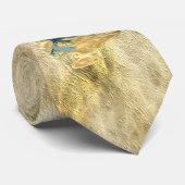 Canadian Moose & Moon auf Textured Paper Look Kraw Krawatte (Gerollt)