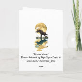 Canadian Moose & Moon Birthday Card Karte (Rückseite)