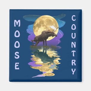 Canadian Moose Wildlife Art Magnet