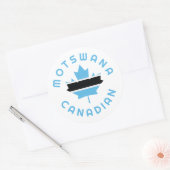 Canadian Motswana Roots Runder Aufkleber (Umschlag)