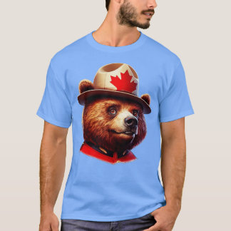 Canadian Mountie Bären Illustration T-Shirt