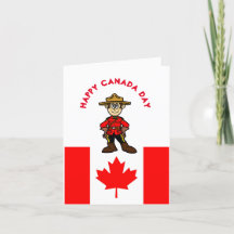 Canadian Mountie Funny Canada Day Card