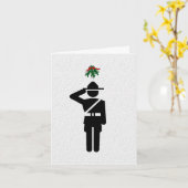 Canadian Mountie Icon & Mistletoe Weihnachtskarte Karte (Gelbe Blume)