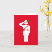 Canadian Mountie Icon Weihnachtskarte Karte (Gelbe Blume)