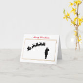 Canadian Mountie & Santa's Sleigh Weihnachtskarte Karte (Gelbe Blume)