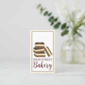 Canadian Nanaimo Bar BC Canada Bakery Dessert Food Visitenkarte (Stehend Vorderseite)