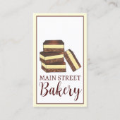 Canadian Nanaimo Bar BC Canada Bakery Dessert Food Visitenkarte (Vorderseite)