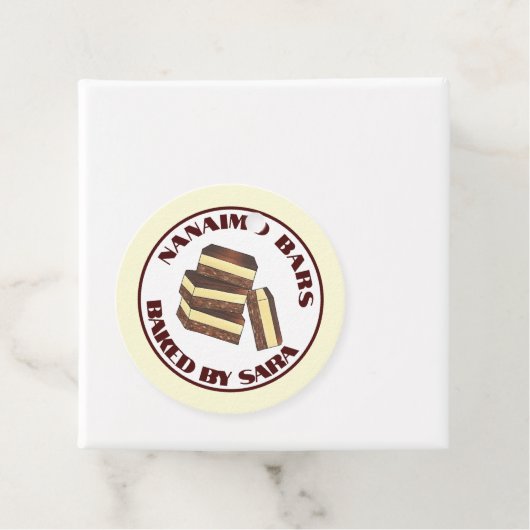 Canadian Nanaimo Bars Bäckerei hausgemacht von Geschenkanhänger (Beispiel)
