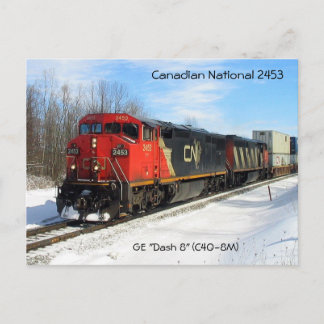 Canadian National CN 2453 - GE ‚Dash 8‘ Lokomotive Postkarte