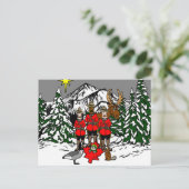 Canadian Nativity Scene Postcard Postkarte (Stehend Vorderseite)