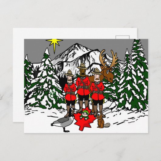 Canadian Nativity Scene Postcard Postkarte (Vorne/Hinten)