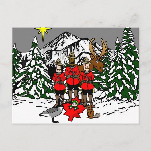 Canadian Nativity Scene Postcard Postkarte (Vorderseite)