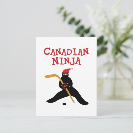 Canadian Ninja Postkarte (Stehend Vorderseite)