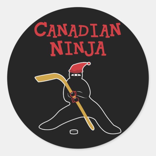 Canadian Ninja Runder Aufkleber (Vorderseite)