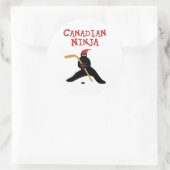 Canadian Ninja Runder Aufkleber (Tasche)