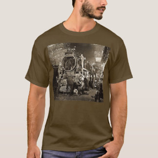 Canadian Pacific Steam Locomotive Under Repair T-Shirt