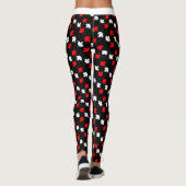 CANADIAN Patriot Red and White Mapon on BLACK Leggings (Rückseite)