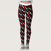 CANADIAN Patriot Red and White Mapon on BLACK Leggings (Vorderseite)