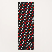 CANADIAN Patriot Red and White Mapon on BLACK Yogamatte (Vorderseite)